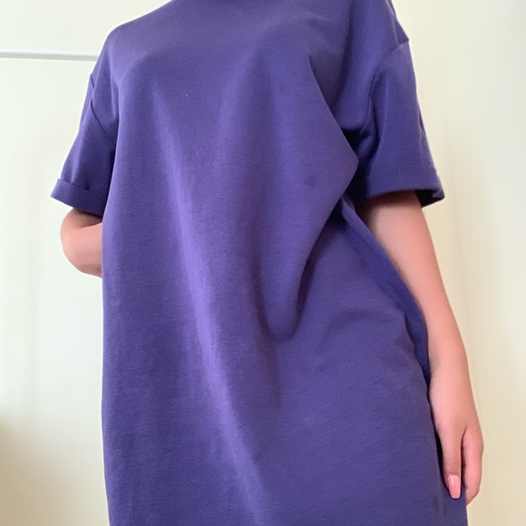 purple shirt dress zara ZARA Purple Button Down Shirt Dress Size M